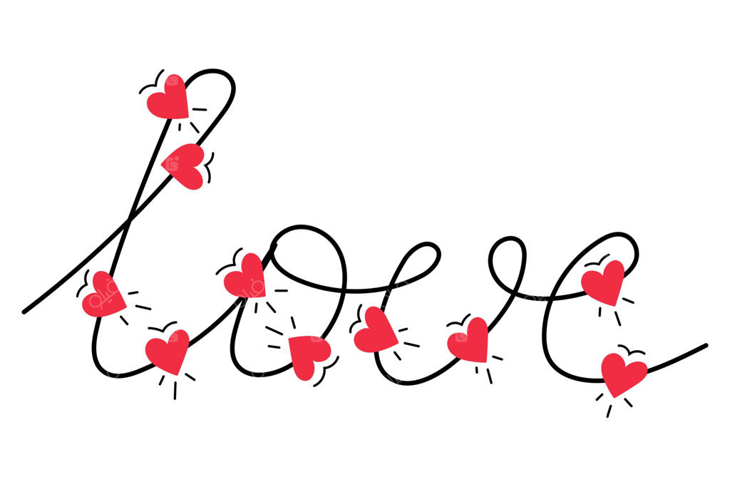 نقاشی قلب‌های نورانی عاشقانه روی زمینه سفید