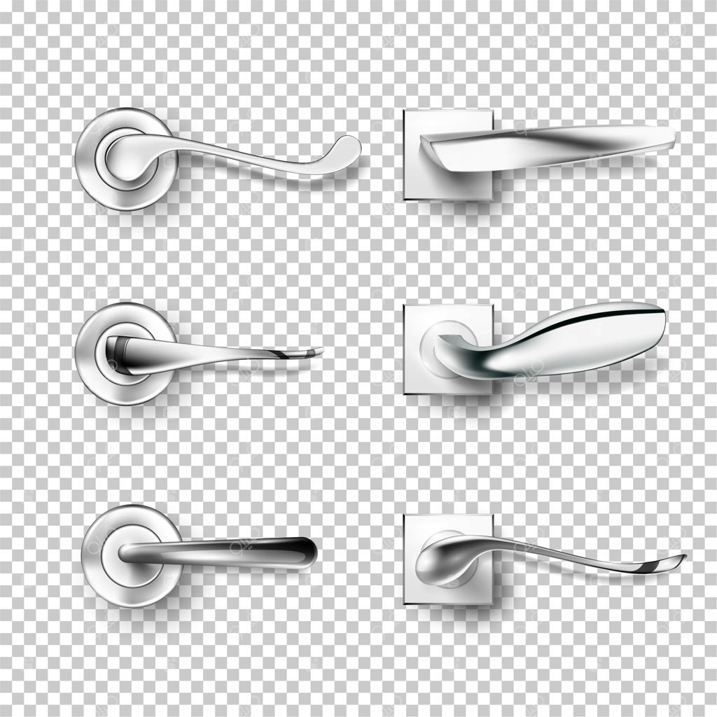 دستگیره‌های در روی پس‌زمینه شفاف