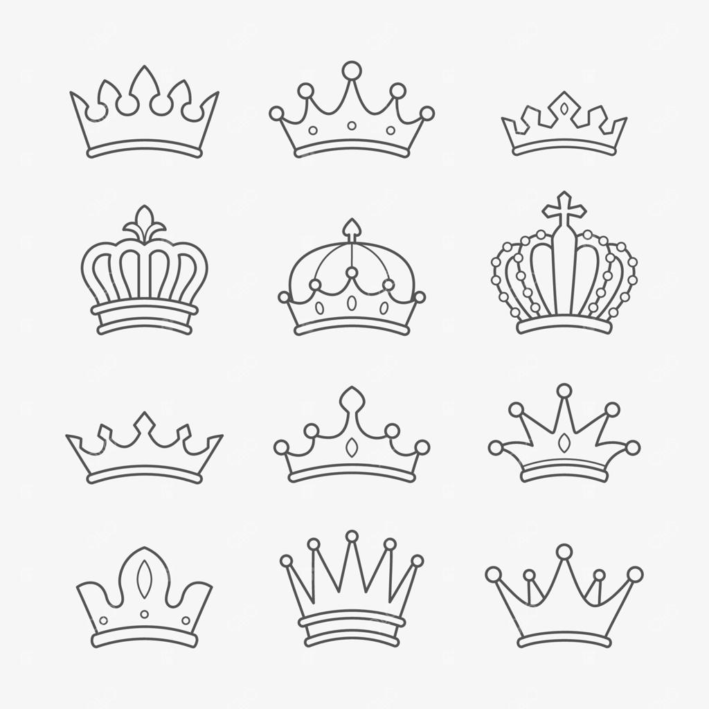 مجموعه آیکون‌های طرح تاج