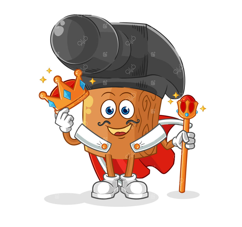 شخصیت کارتونی پادشاه چکش وکتور