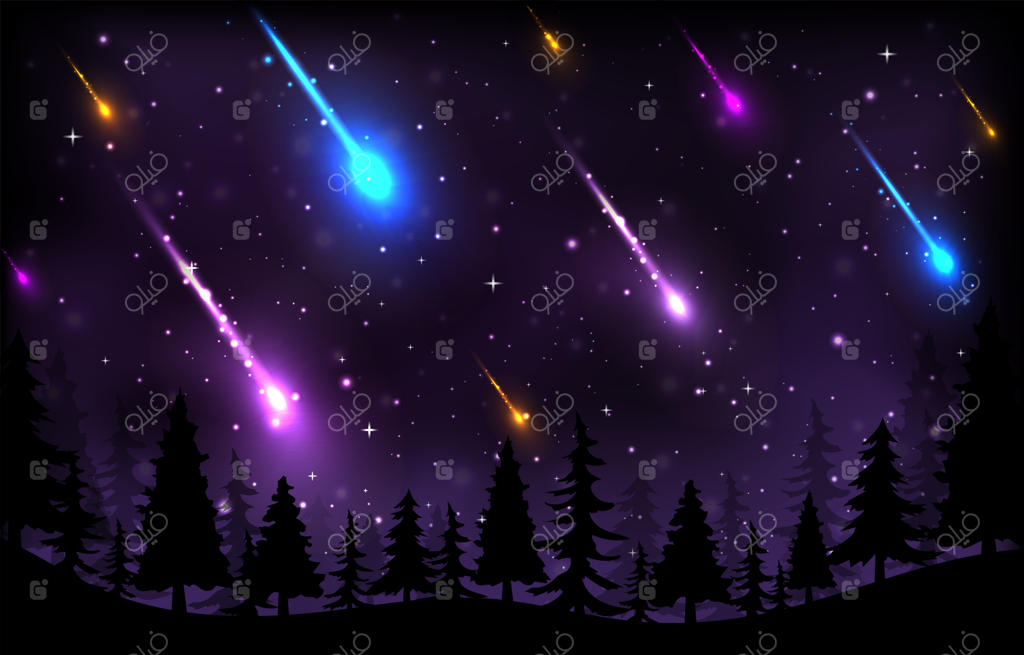 قالب پس‌زمینه بارش شهابی