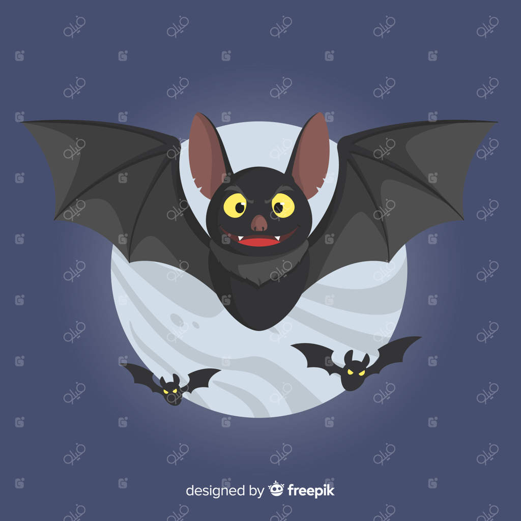 خفاش فوق‌العاده هالووین با طراحی ساده