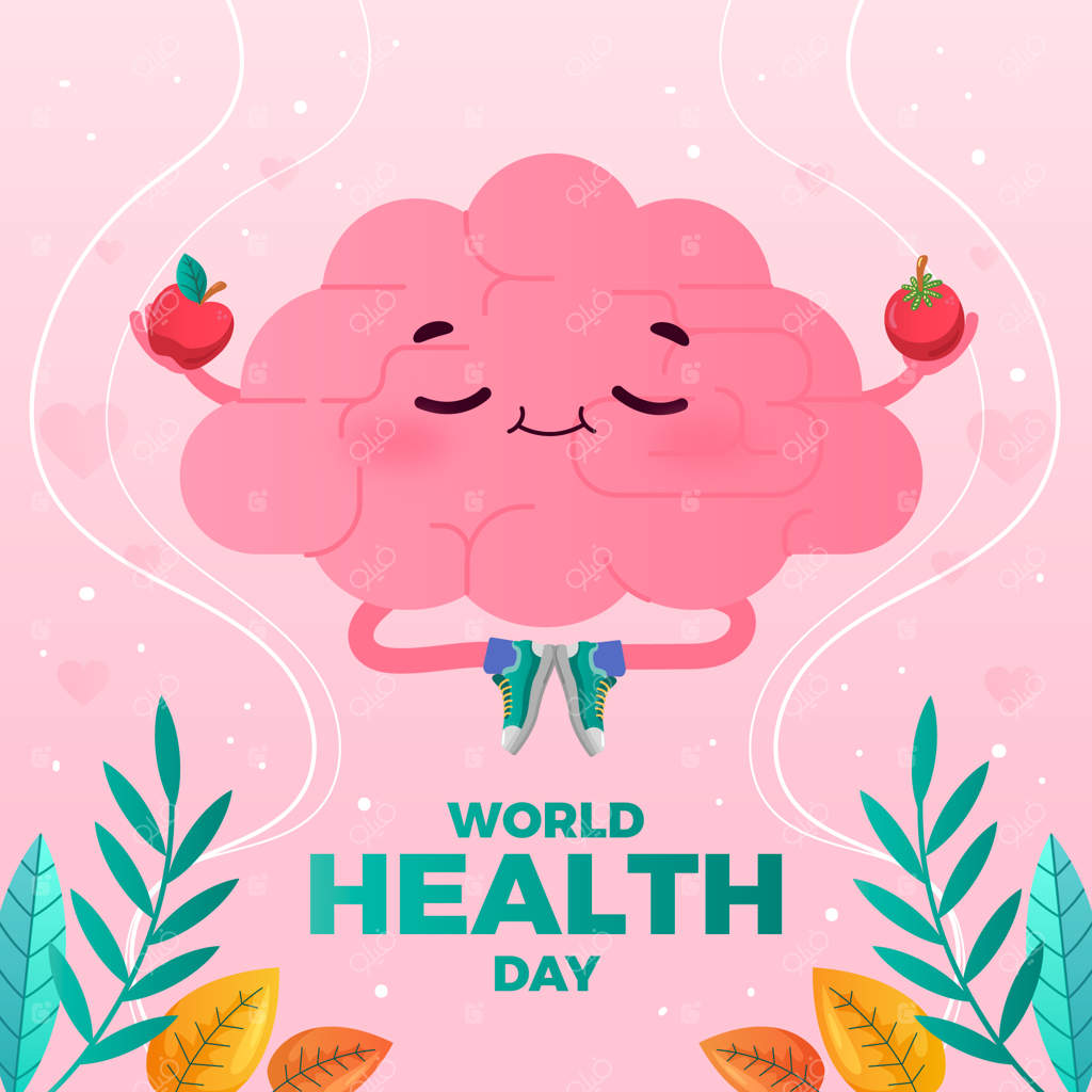 تصویرسازی روز جهانی بهداشت با گرادیان رنگی