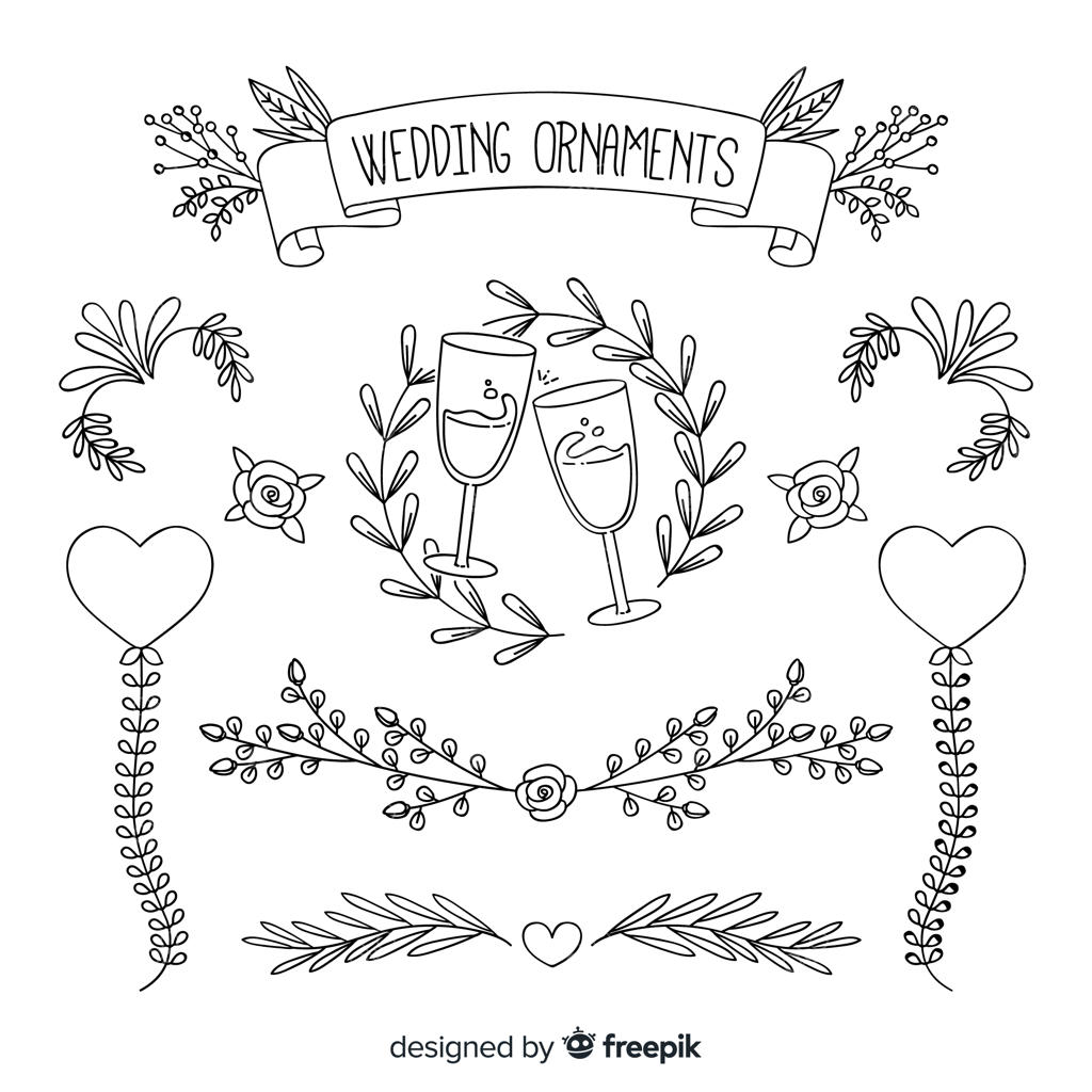 مجموعه‌ای از تزئینات دست‌ساز عروسی