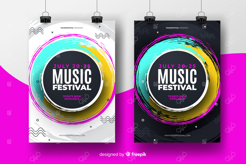 قالب پوستر جشنواره موسیقی انتزاعی