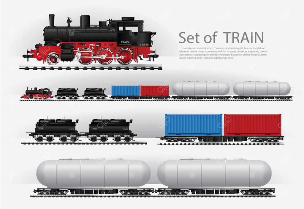 تصویر قطار باری روی راه‌آهن