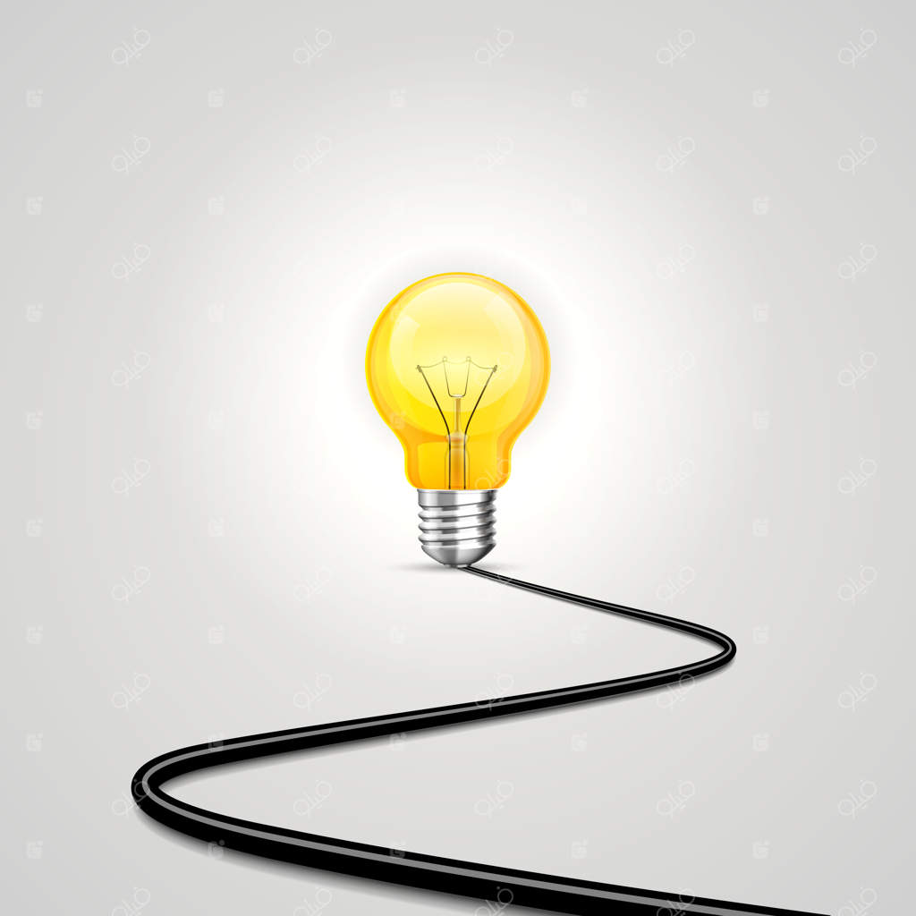 چراغ پریزی، بر روی زمینه سفید.