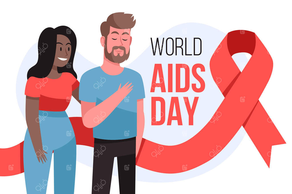 تصویرسازی روز جهانی ایدز با طراحی تخت