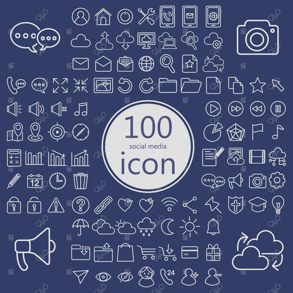 آیکون خطی نازک