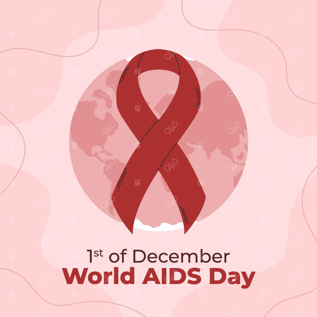 تصویرسازی روز جهانی ایدز به صورت دستی و ساده