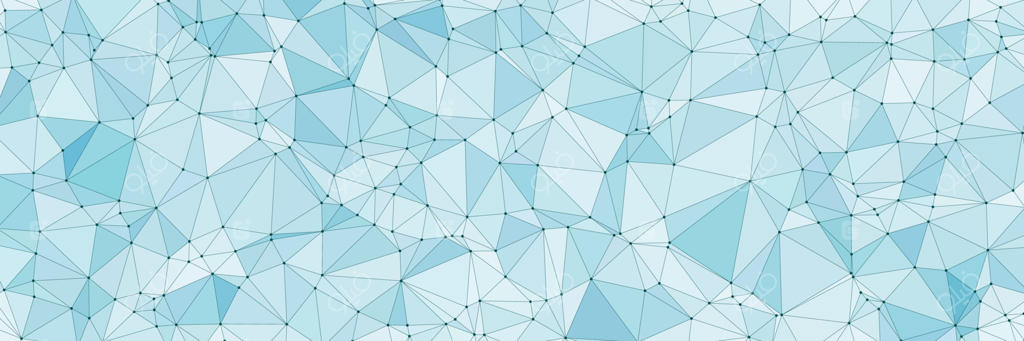 پس‌زمینه هندسی آبی با پترن مثلثی و فرم مولکولی