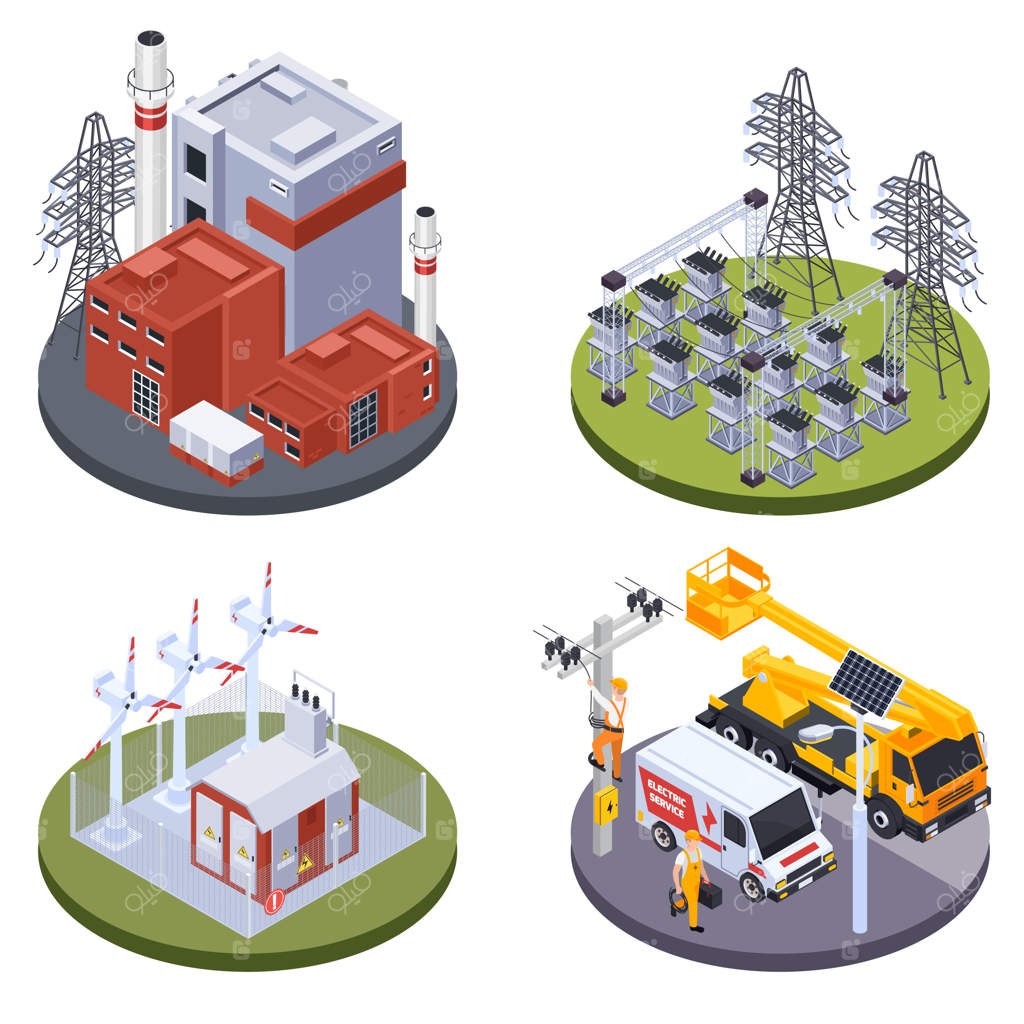 مجموعه‌ای از تصاویر نیروگاه تولید برق و منابع جایگزین انرژی
