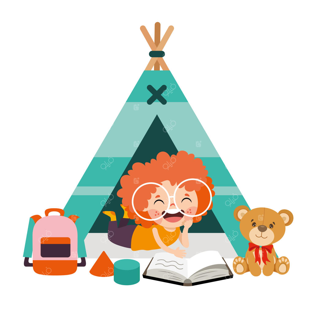 بچه‌ها در حال بازی در چادر