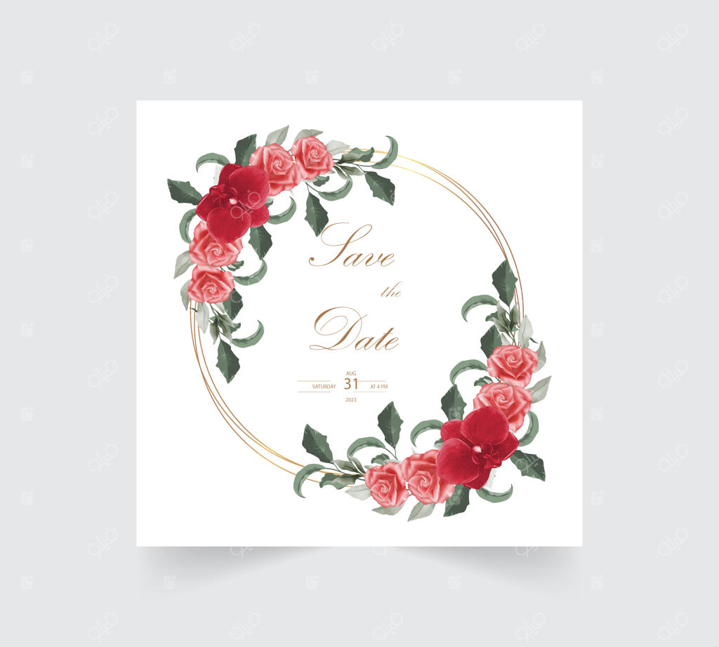 زمینه ظریف پاییزی با گل‌های رز و کاج