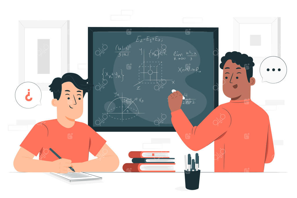 تصویرسازی مفهومی معلم و دانش‌آموز