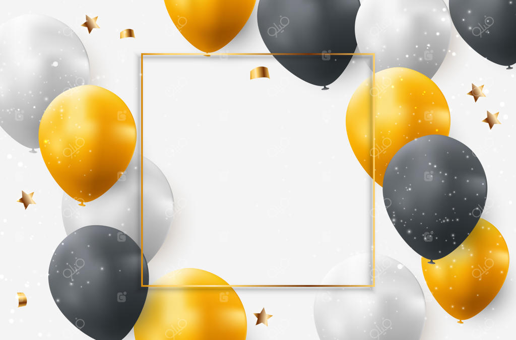 پس‌زمینه تعطیلات با بادکنک‌ها