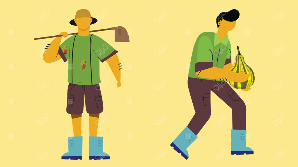 تصویرسازی مفهوم کشاورزی و مزرعه - نسخه حرفه‌ای وکتور