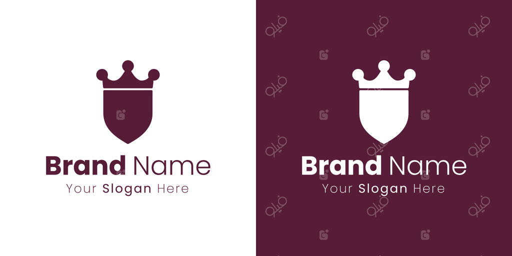 طراحی لوگوی تاج و سپر شیک برای هویت برند لوکس و برندسازی حرفه‌ای کسب‌و‌کار