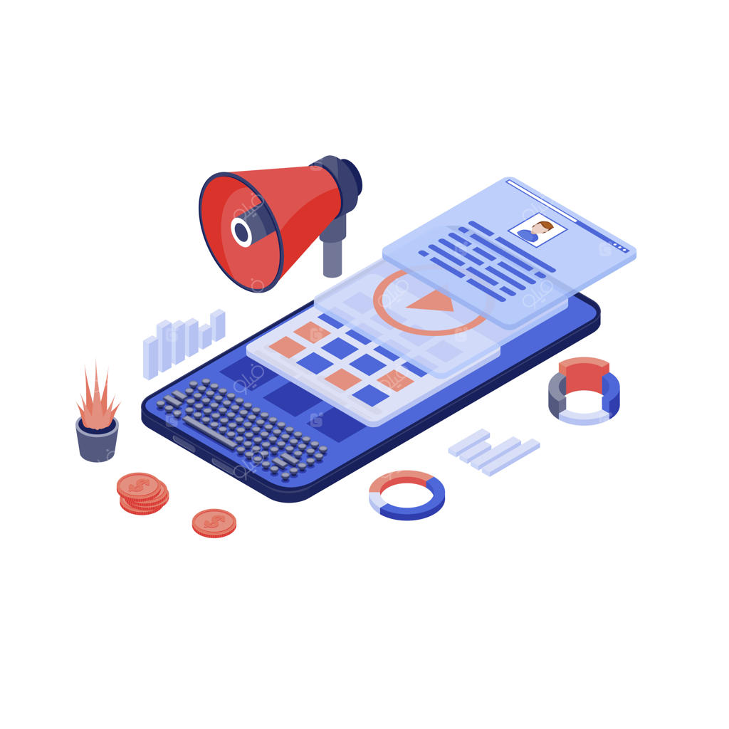 بازاریابی موبایلی و تبلیغات محتوایی: طراحی ایزومتریک. محتوای جذاب، متون بهینه‌سازی شده برای موتورهای جستجو. کپی‌رایتینگ و ترویج آنلاین. کمپین تبلیغاتی بر روی گوشی هوشمند به صورت سه‌بعدی و جداگانە.