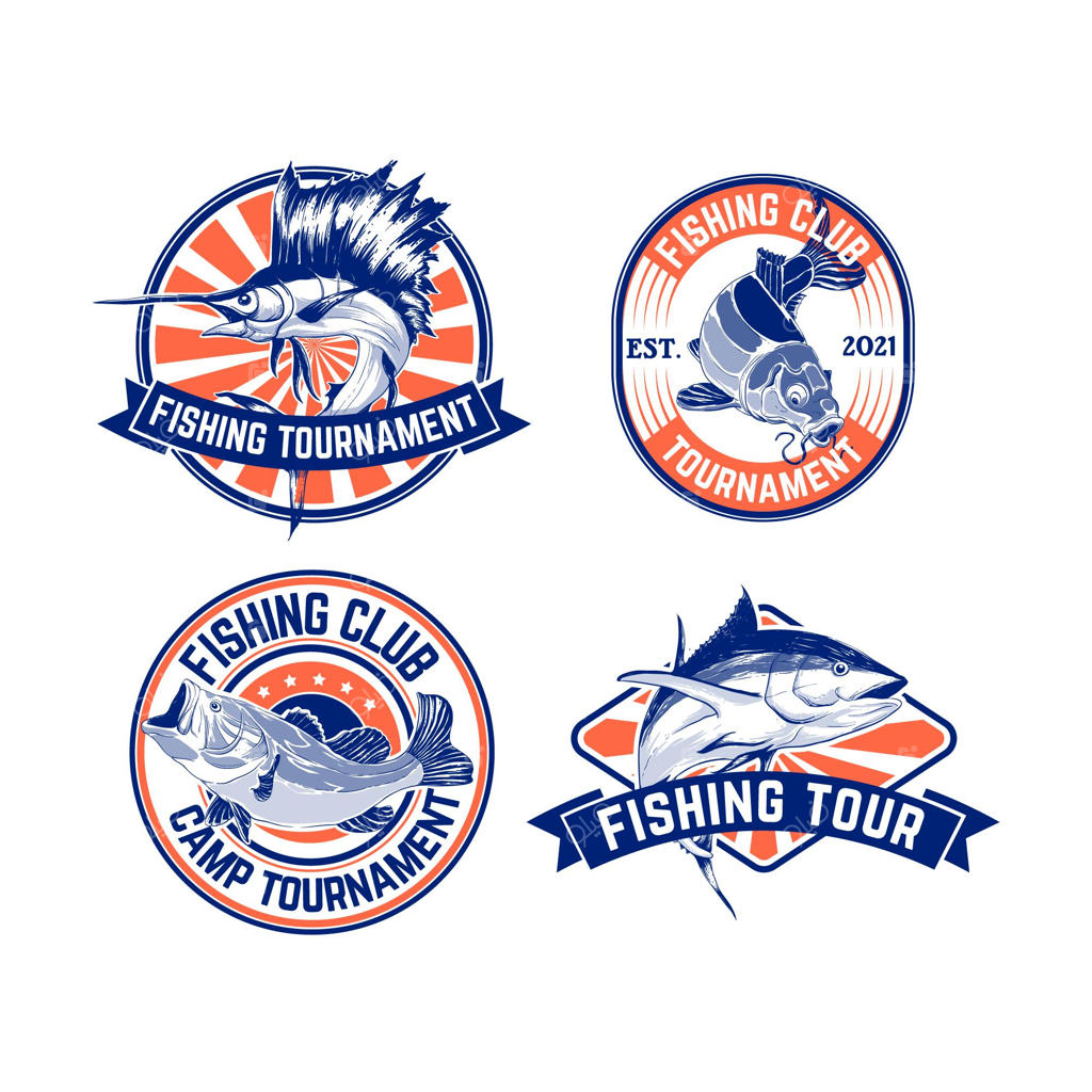 بسته نشان‌های ماهیگیری رترو