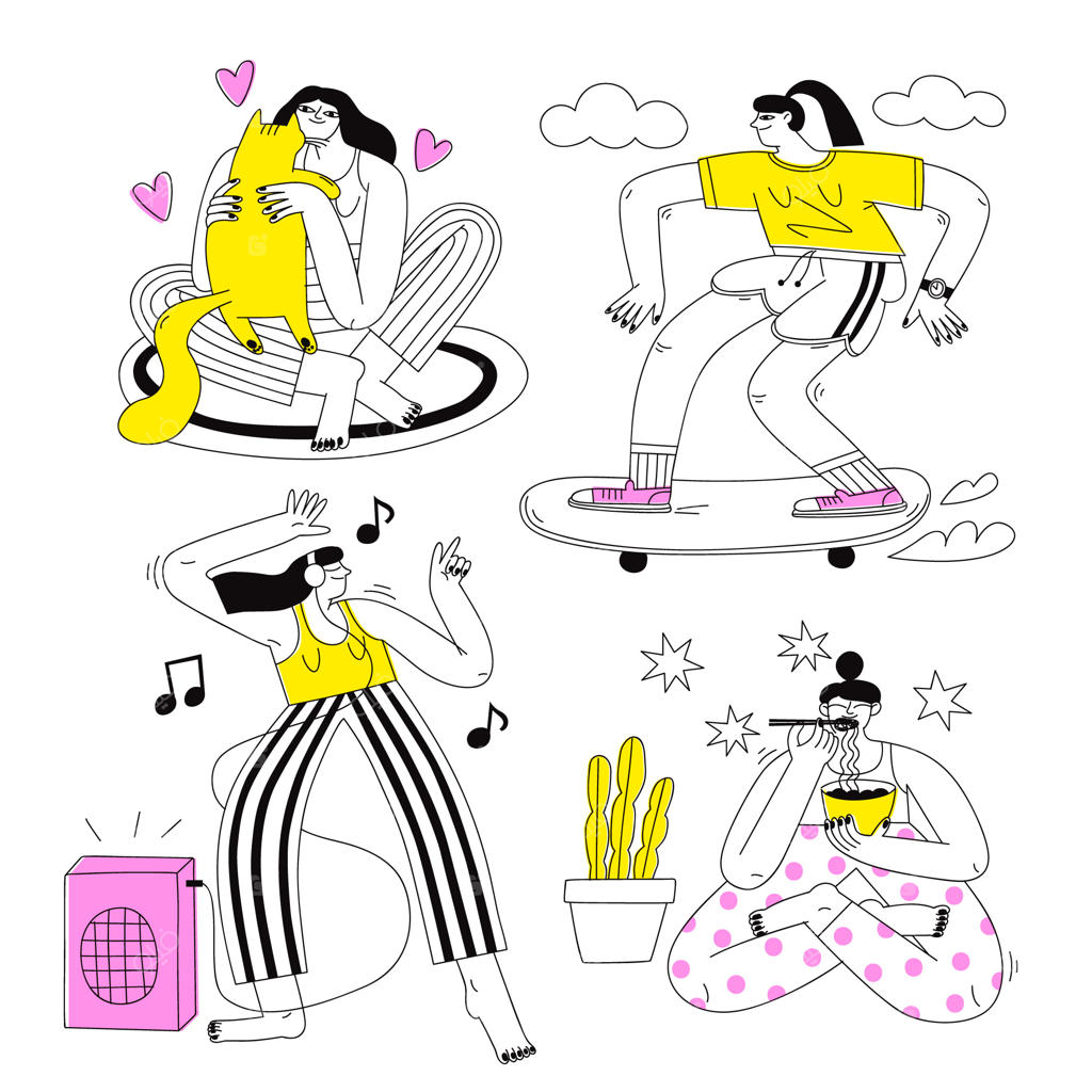 تصویر شخصیت ترسیمی دستی و نقاشی‌شده