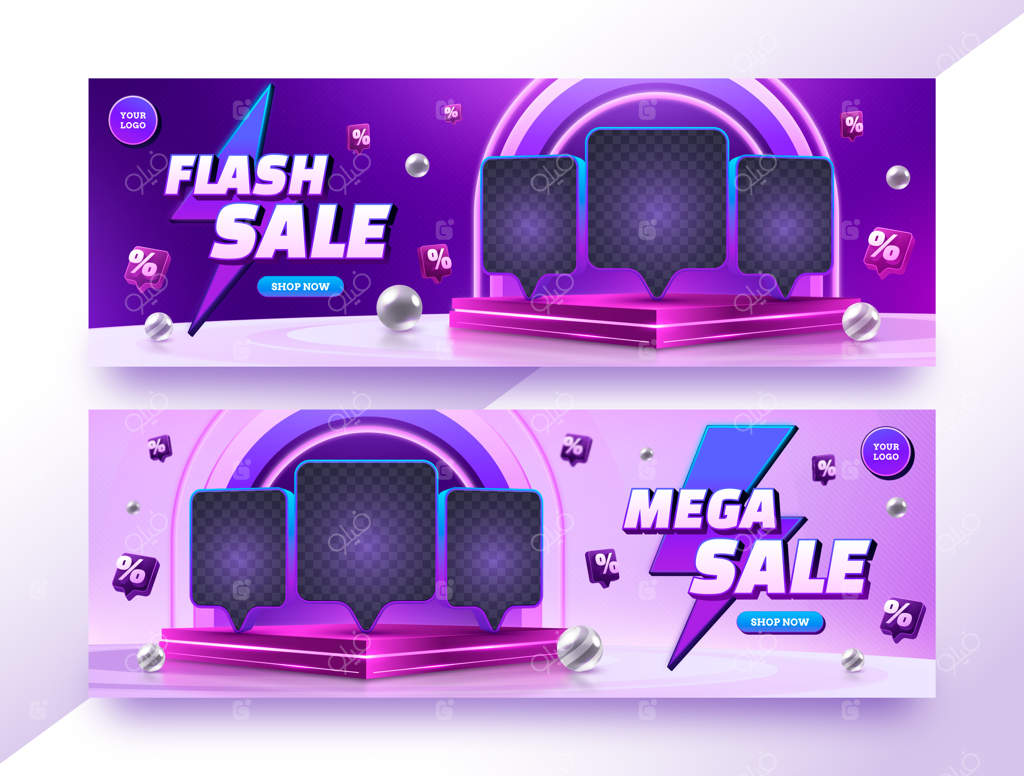 بنر افقی واقعی برای سکوی قهرمانی