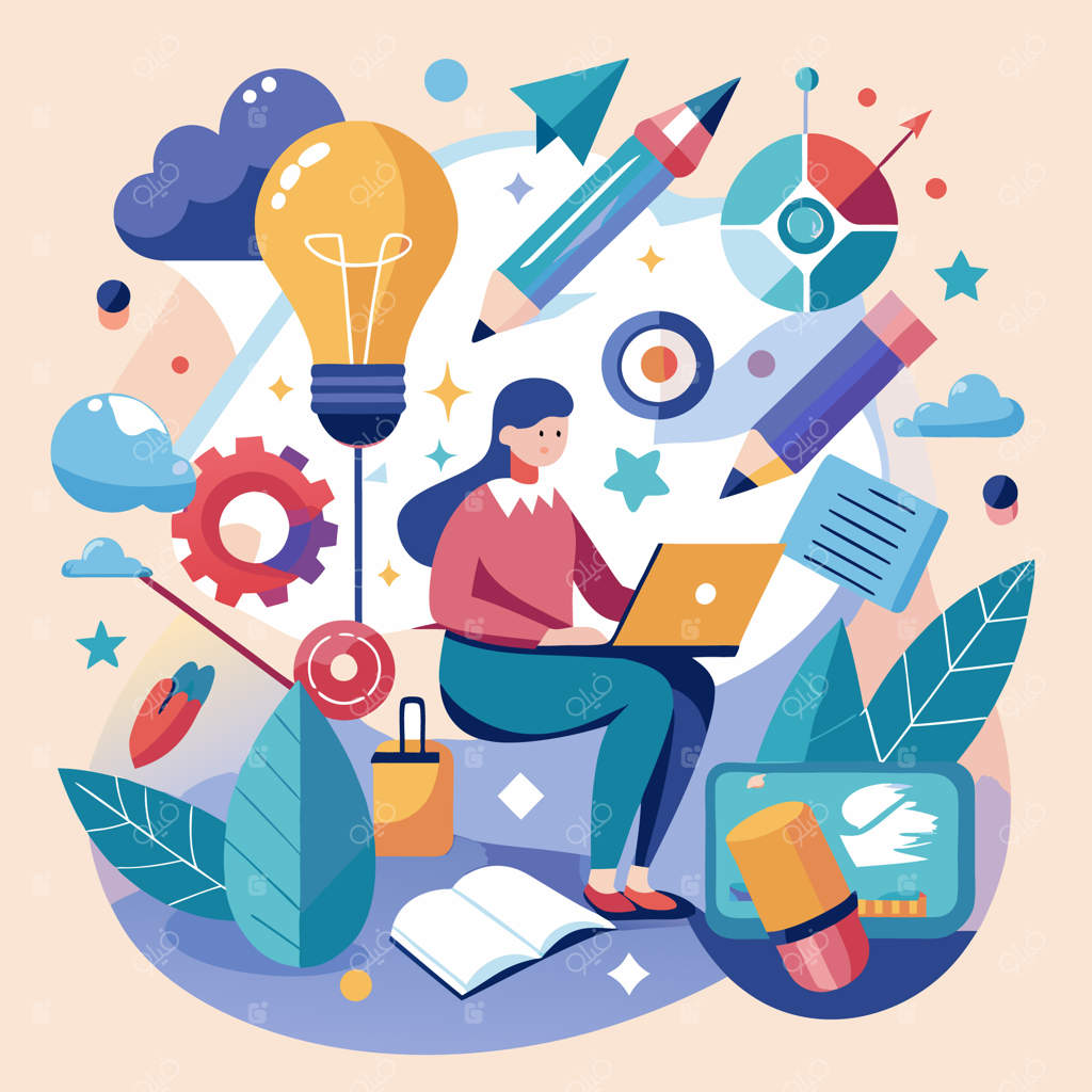 تصویرسازی فضای کاری خلاقانه: طراحی دفتری پرنشاط با عناصر الهام‌بخش