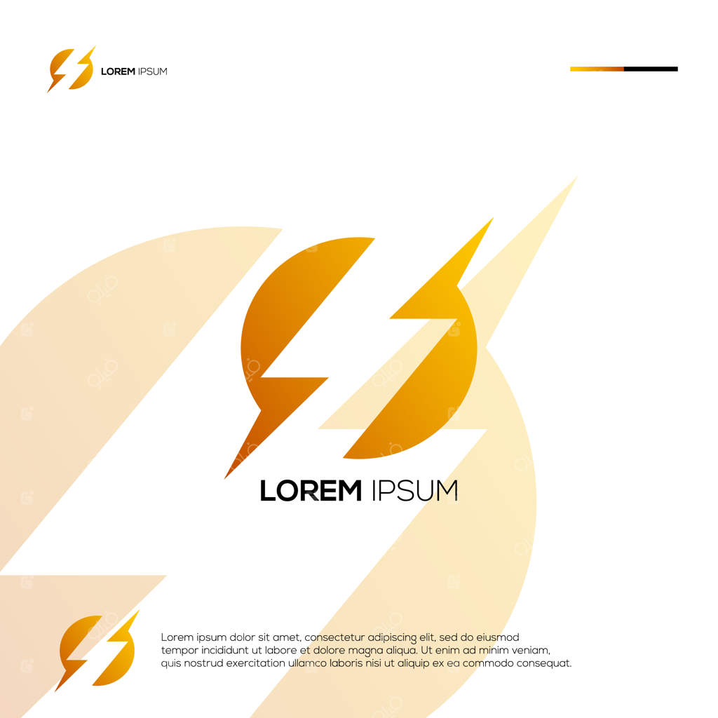 ایده طراحی لوگوی انتزاعی برای برق