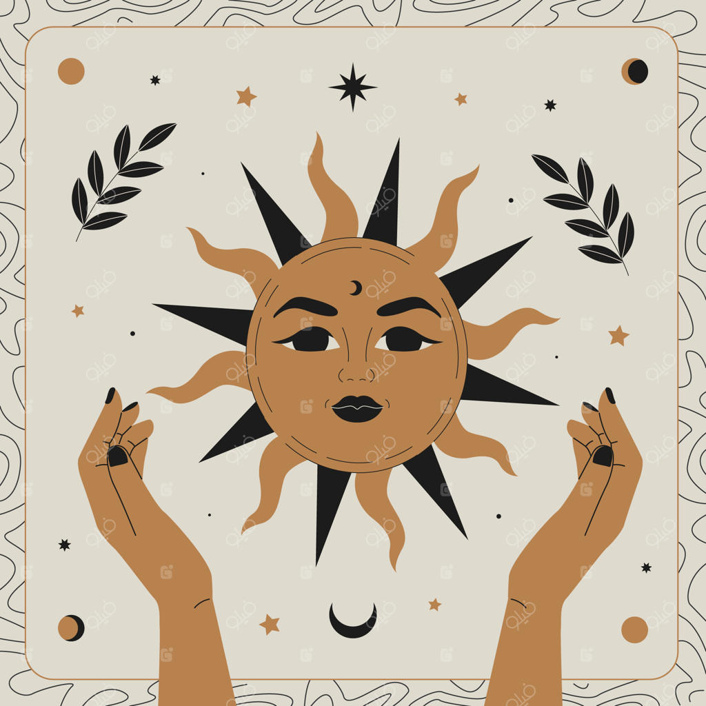 تصویر آسمانی طراحی شده با دست