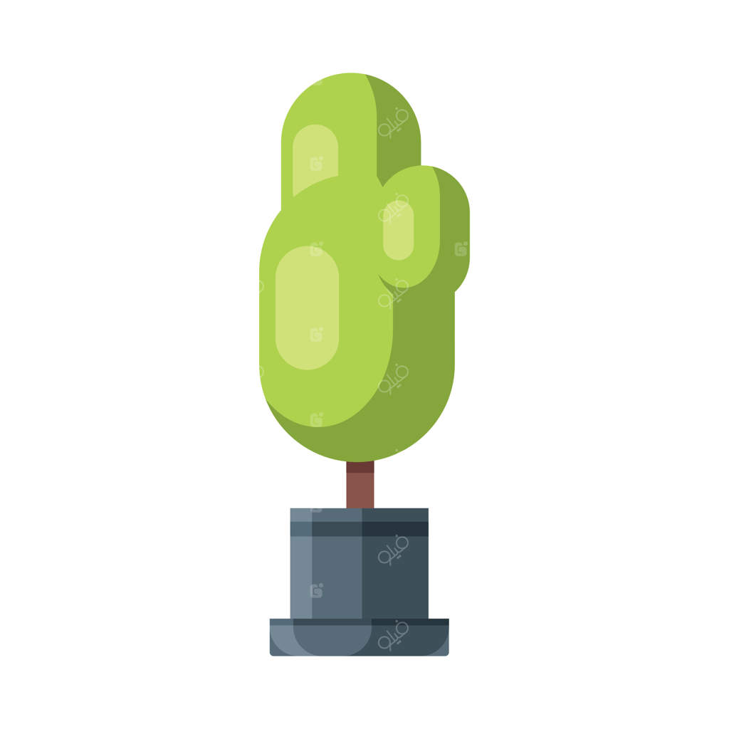 گیاه آپارتمانی در گلدان، عنصری برای طراحی دکوراسیون طبیعی منزل یا باغ