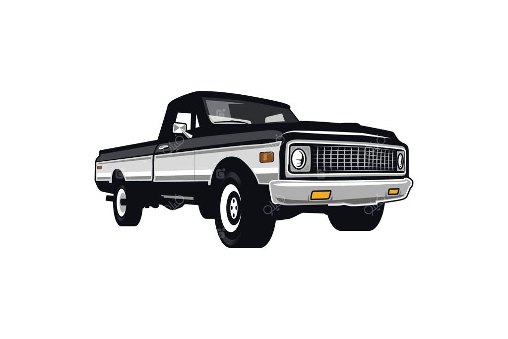 لوگوی کلاسیک کامیون دهه ۷۰ – آیکون وکتور خدمات کامیون کلاسیک