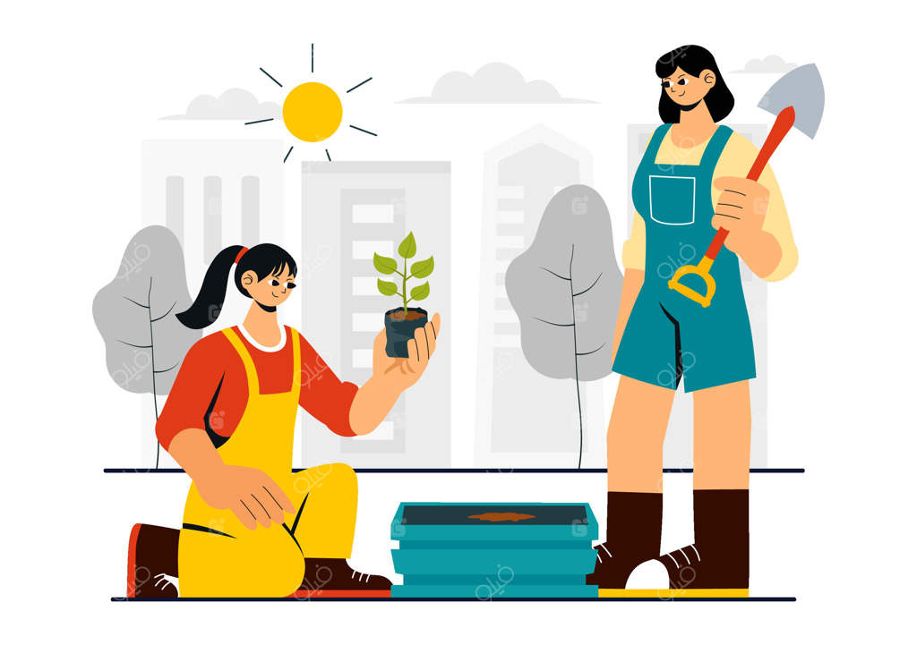 طراحی باغبانی شهری با کاشت شکوفه‌ها توسط گل‌فروشان در باغچه‌ جامعه‌ایی