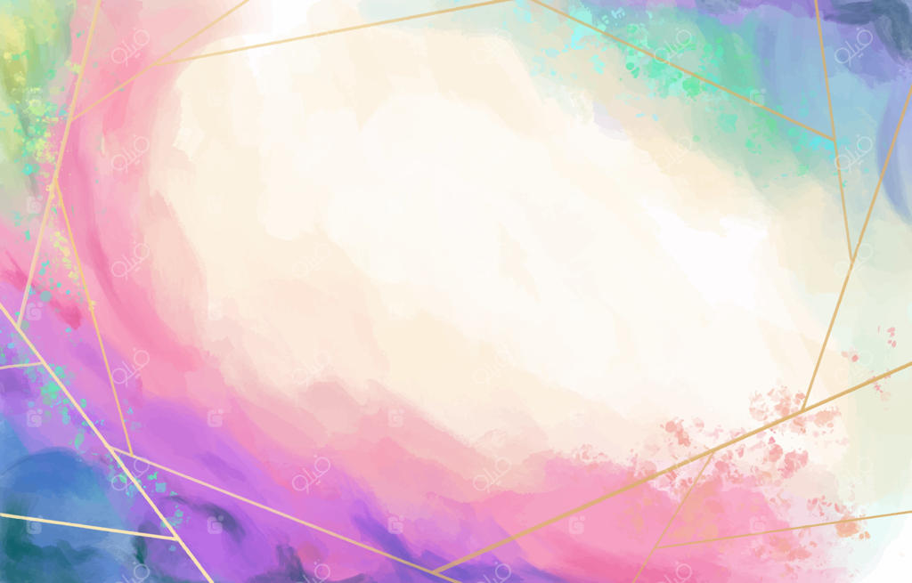 پس‌زمینه آبرنگی ابر رنگین‌کمان انتزاعی