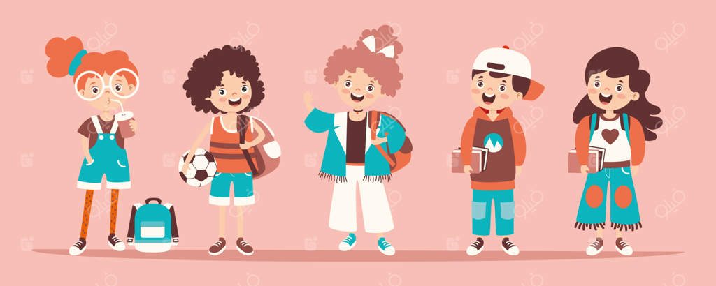 گروهی از دانشجویان نوجوان مختلف