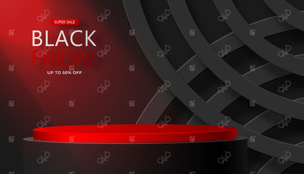 وکتور حرفه‌ای حراج هیجان‌انگیز جمعه سیاه با تخفیف‌های فوق‌العاده