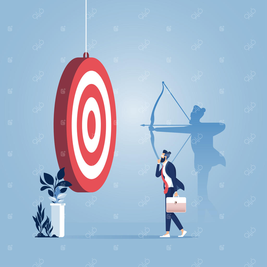 مرد بازرگان در حال تصور موفقیت آینده خود-مفهوم موفقیت تجاری