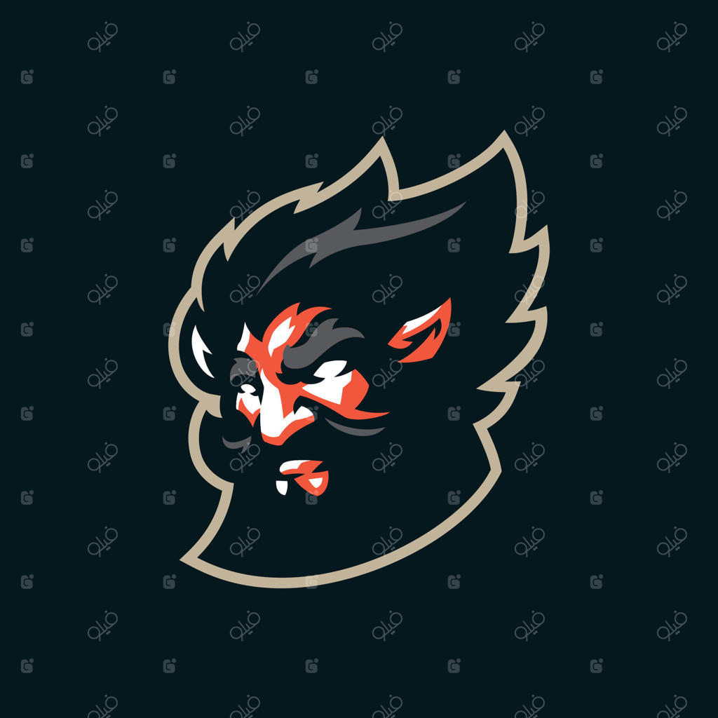 طراحی لوگوی ماسکوت شیطان با سبک مفهومی برای نشان، لوگوی و چاپ تیشرت. تصویرسازی سر شیطان.