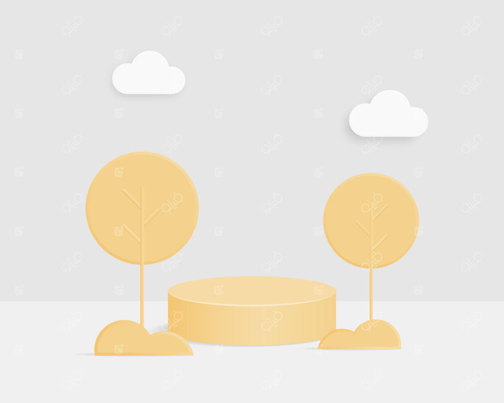 سکوی استوانه‌ای خالی - طراحی برای نمایش محصول.