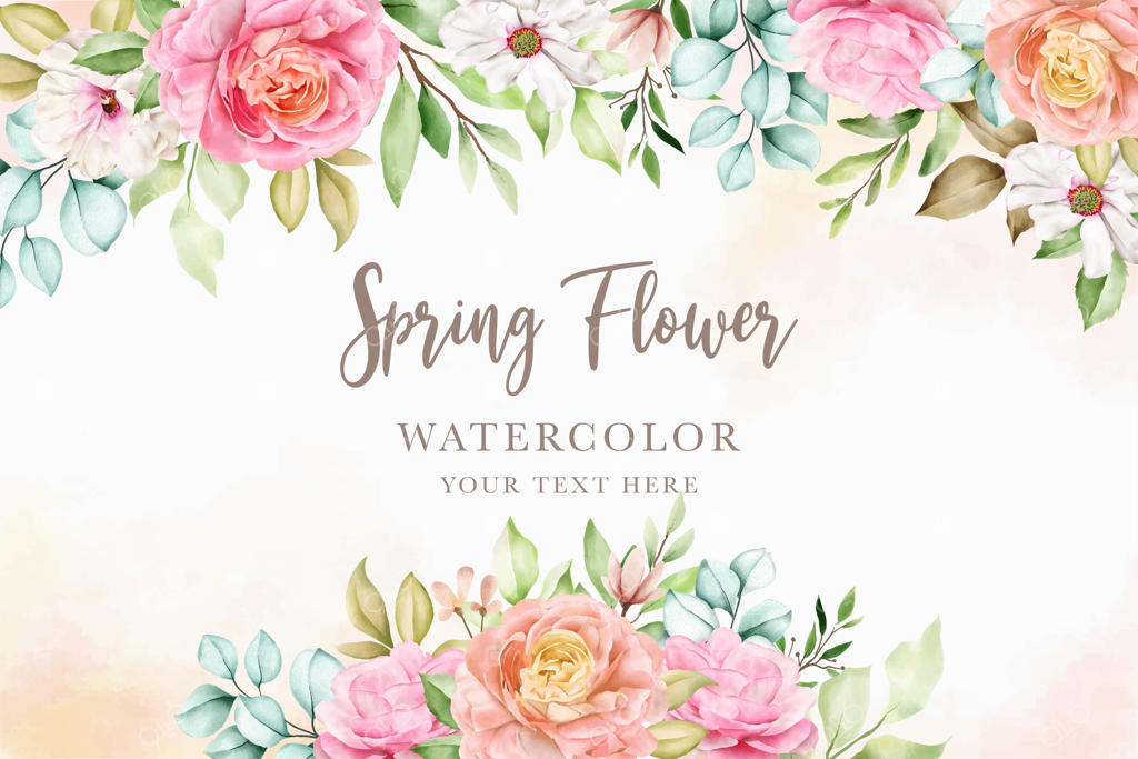 طرح زیبا و گل‌های حلقه‌ای در قاب و حاشیه