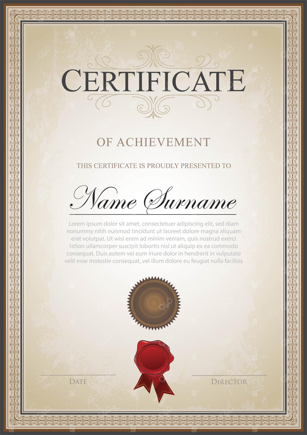 قالب گواهی نامه