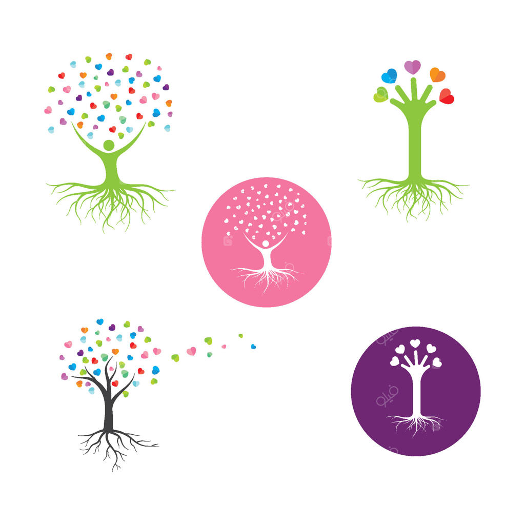 طرح مفهومی درخت قلب عاشقانه