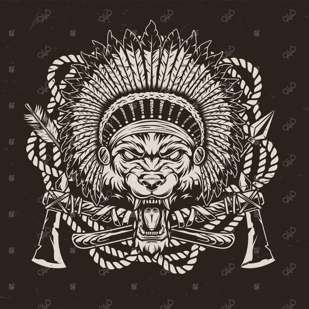 طرح قدیمی سیاه‌ و سفید از غرب وحشی