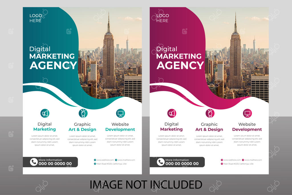 قالب طراحی تراکت شرکتی و تجاری