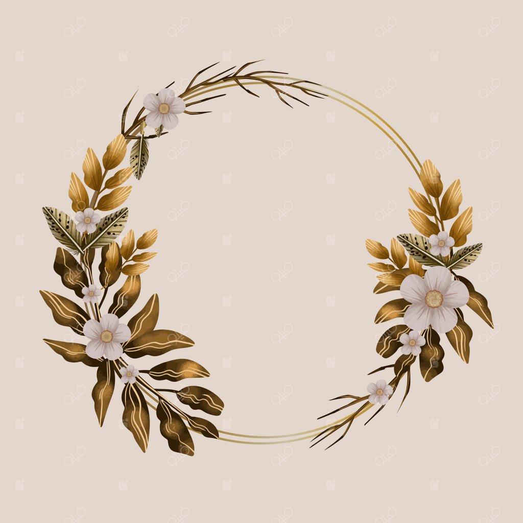 طراحی قاب بوهو با آبرنگ