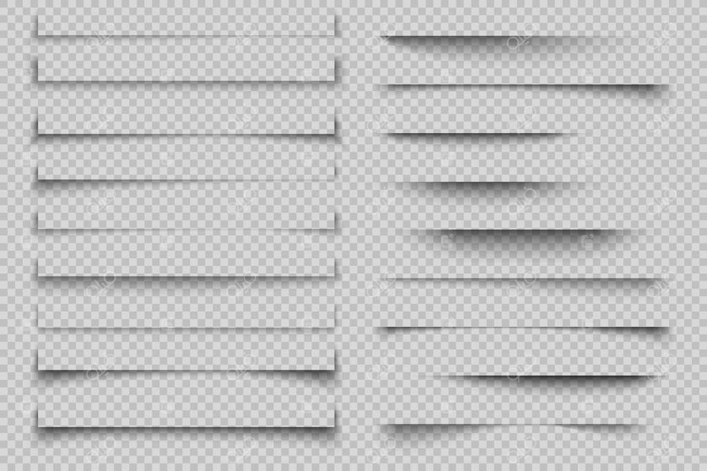 طرح سایه کاغذ: سایه‌های واقعی و شفاف برای صفحات، پوستر و بنرها با گوشه‌ها. الگو