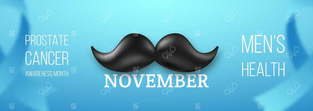 بنر افقی نوامبر بدون اصلاح با سبیل قدیمی.