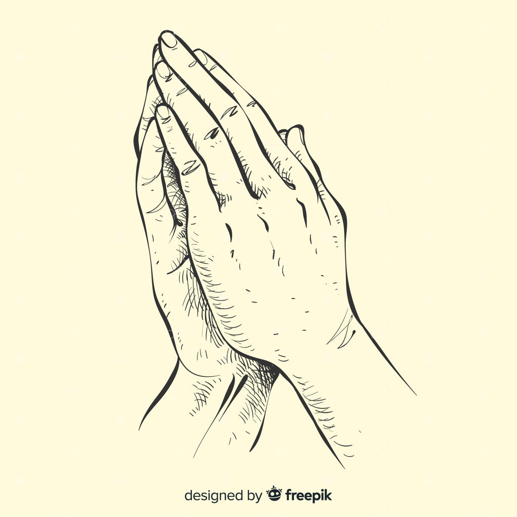 پس‌زمینه دست‌های در حال دعا