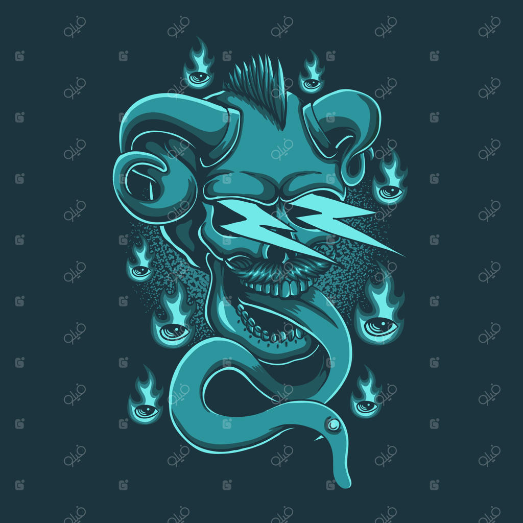 تصویر رعد شیطان جمجمه ای