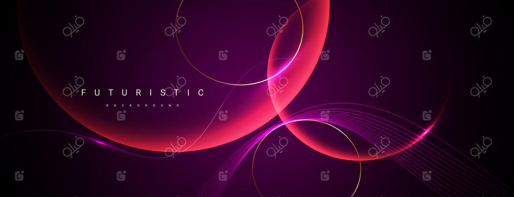 زمینه طراحی عنصر هندسی براق و رنگارنگ دایره‌ای