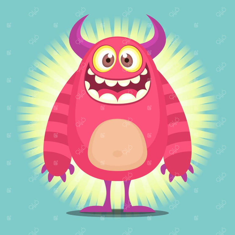 تصویرسازی شخصیت کارتونی ترول بامزه